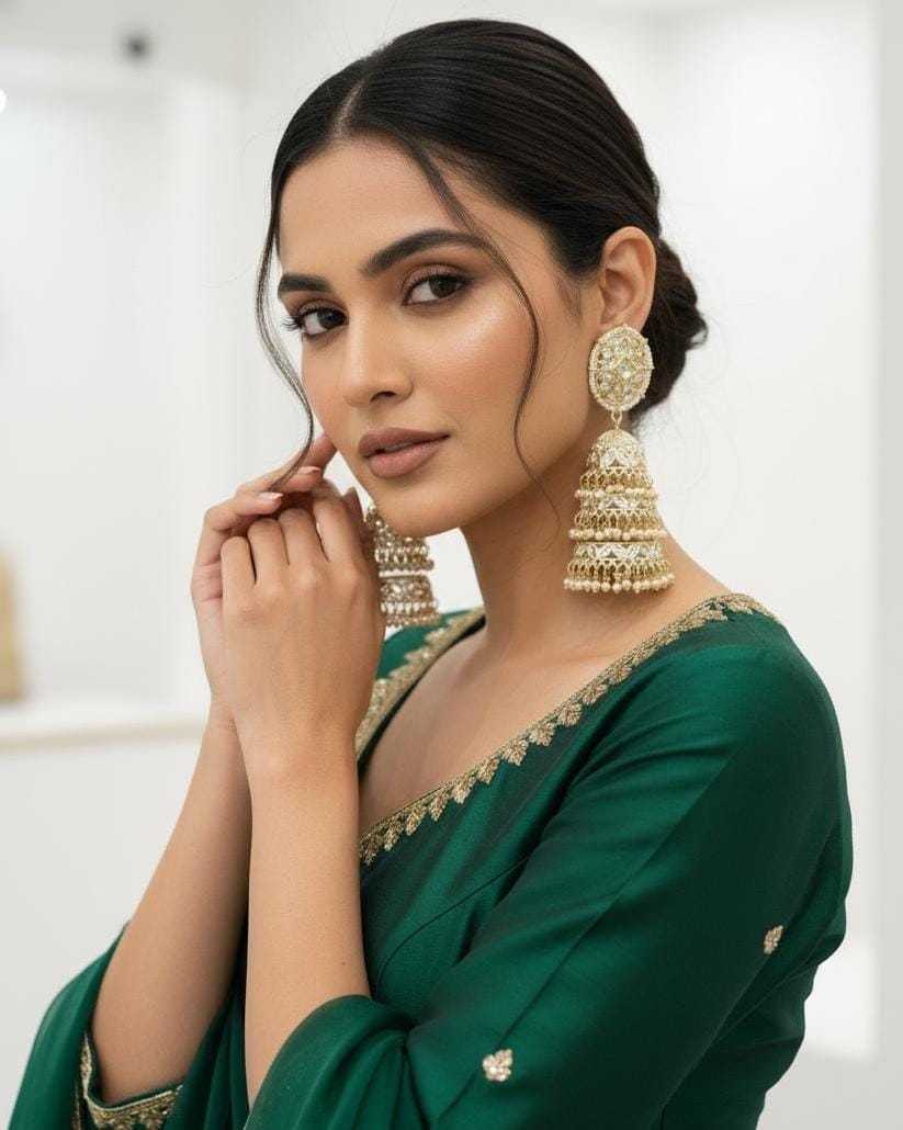 Ynf Fancy KESH494 1 Womens Jewellery Wholesale Fancy Earrings AD Diamond Earring Long Earrings Manufacturer - Jewellery Export