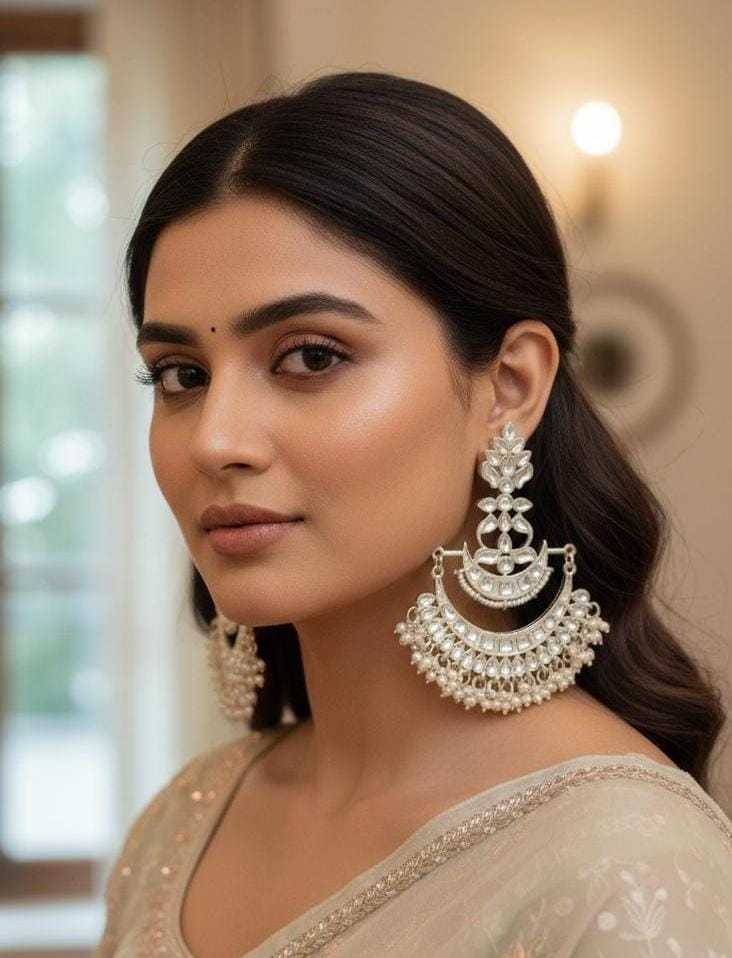 Ynf Fancy KESH494 1 Womens Jewellery Wholesale Fancy Earrings AD Diamond Earring Long Earrings Manufacturer - Jewellery Export