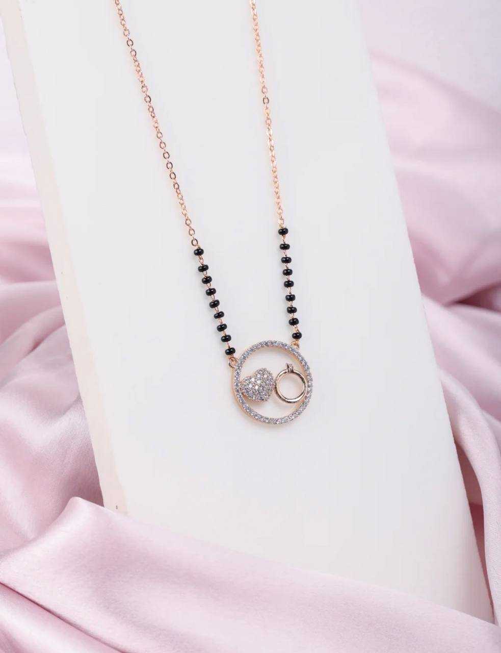 Ynf Rose Gold KESH483 1 Womens Jewellery Wholesale Mangalsutras AD Diamond Necklace Designer Artificial Jewelry Manufacturer - Jewellery Export