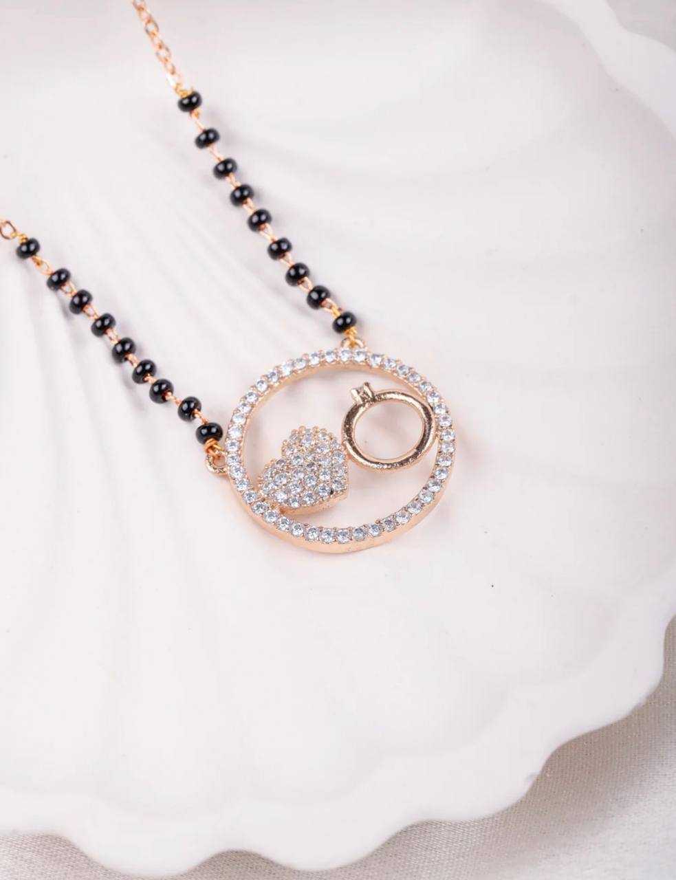 Ynf Rose Gold KESH483 1 Womens Jewellery Wholesale Mangalsutras AD Diamond Necklace Designer Artificial Jewelry Manufacturer - Jewellery Export