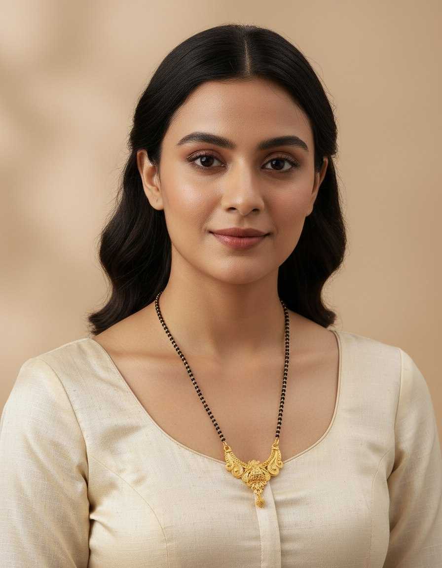 Ynf Brass KESH191 1 Womens Jewellery Wholesale Fancy Mala Necklaces Mangalsutras Golden Necklace Set Manufacturer - Jewellery Export