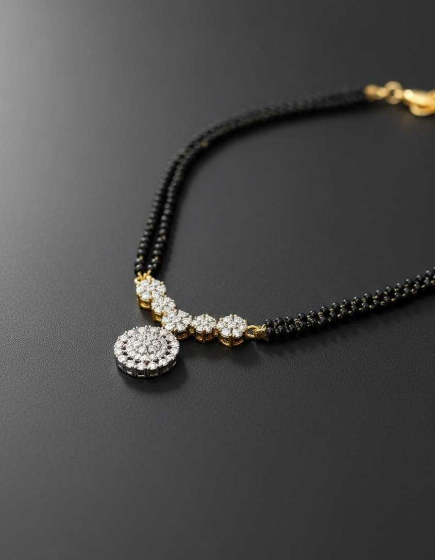 Ynf Brass KESH191 1 Womens Jewellery Wholesale Mangalsutras Chain Pendant Set Stone Studded Jewelry Manufacturer - Jewellery Export