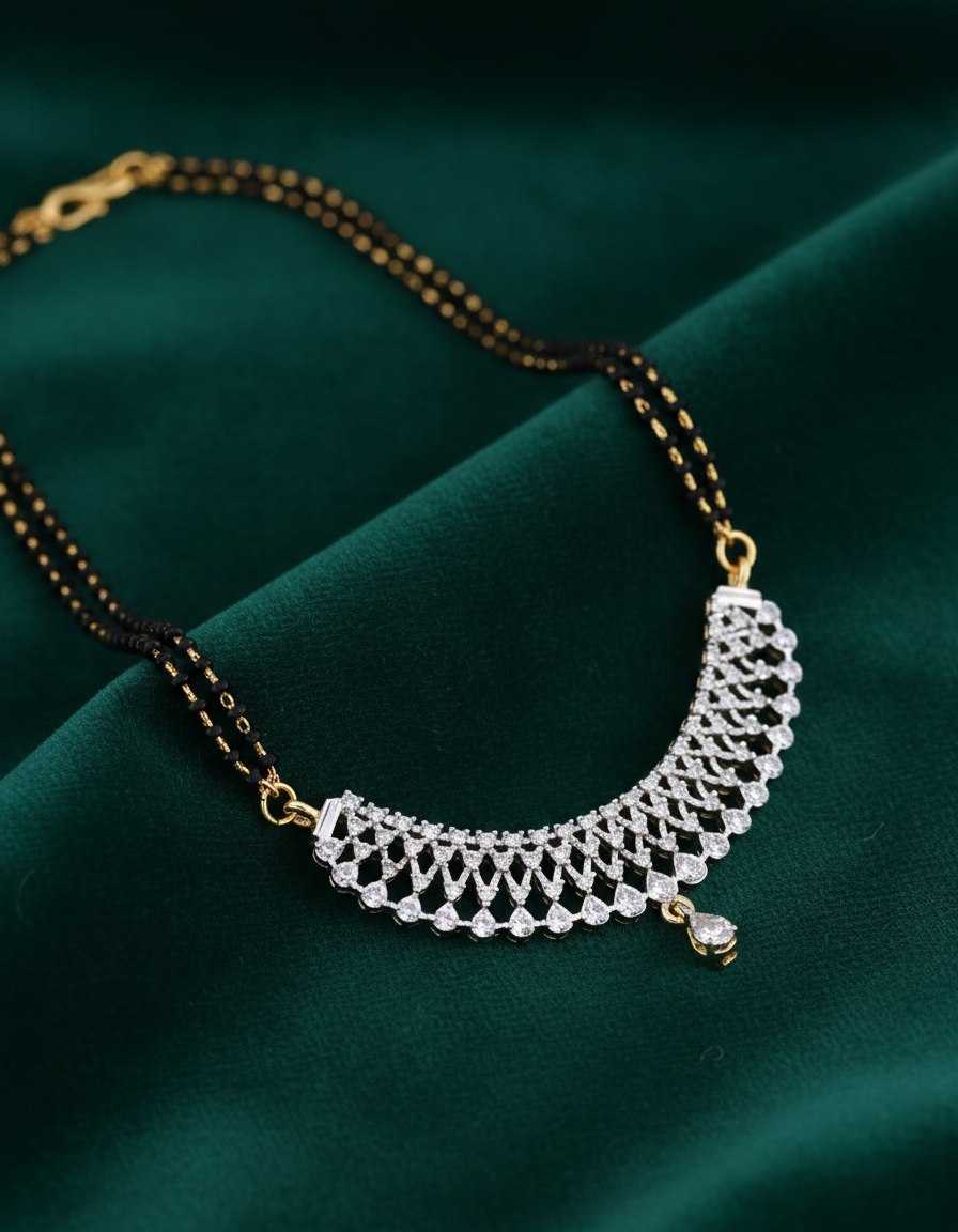 Ynf Brass KESH191 1 Womens Jewellery Wholesale Mangalsutras Fashion Pendant Stone Studded Jewelry Manufacturer - Jewellery Export