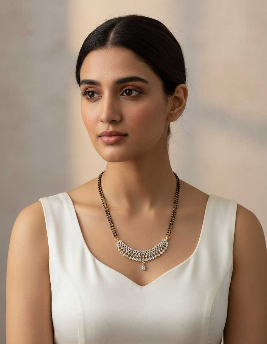 Ynf Brass KESH191 1 Womens Jewellery Wholesale Mangalsutras Fashion Pendant Stone Studded Jewelry Manufacturer - Jewellery Export