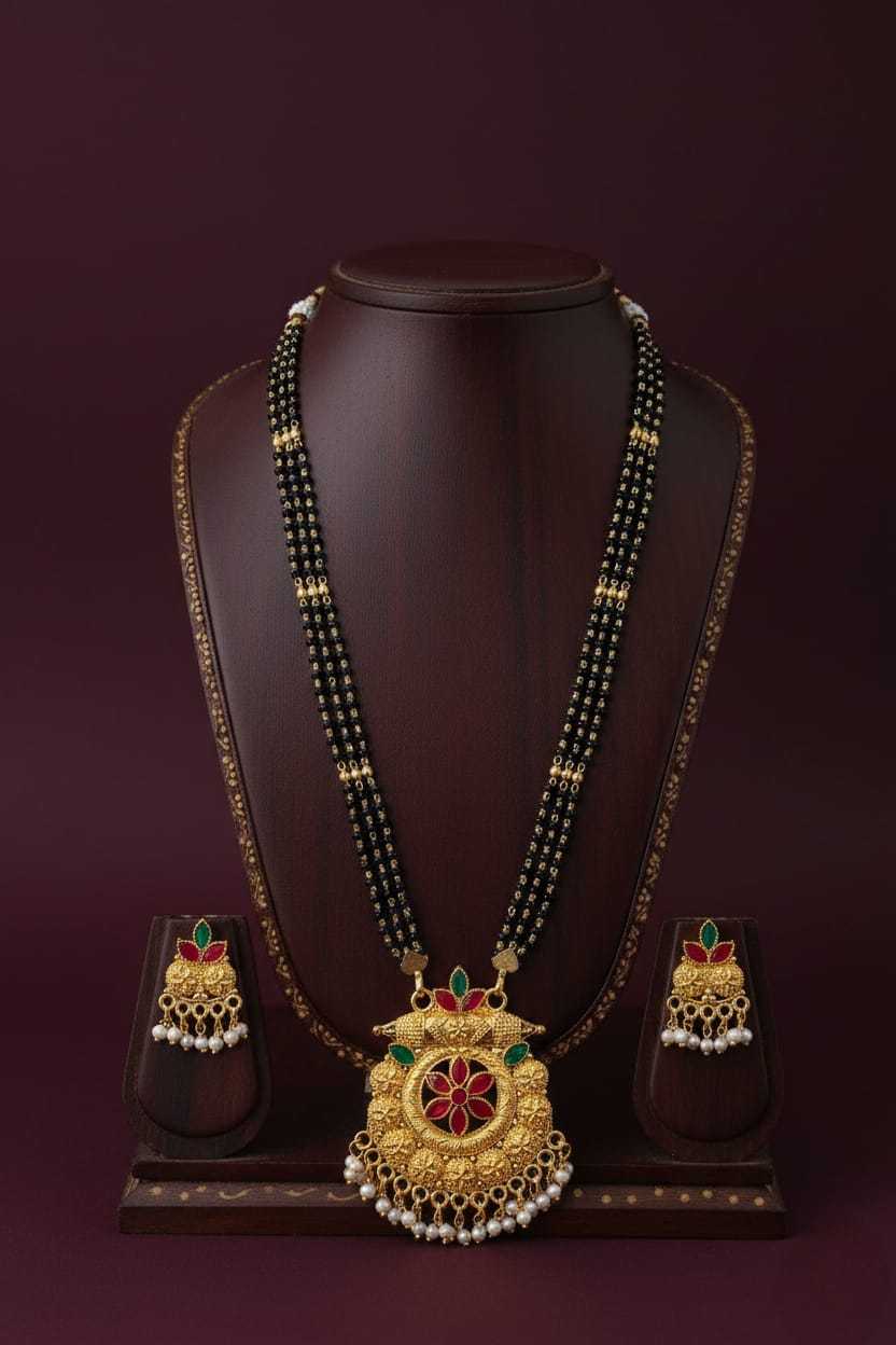 Ynf Brass KESH191 1 Womens Jewellery Wholesale Mangalsutras Golden Necklace Set Fashion Necklace Manufacturer - Jewellery Export