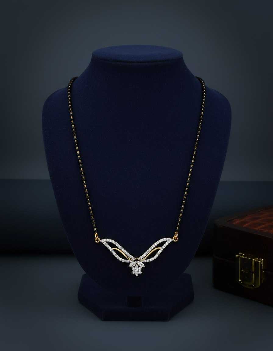 Ynf Brass KESH191 BITTU Womens Jewellery Wholesale Mangalsutras AD Diamond Necklace Pendant Buti Manufacturer - Jewellery Export