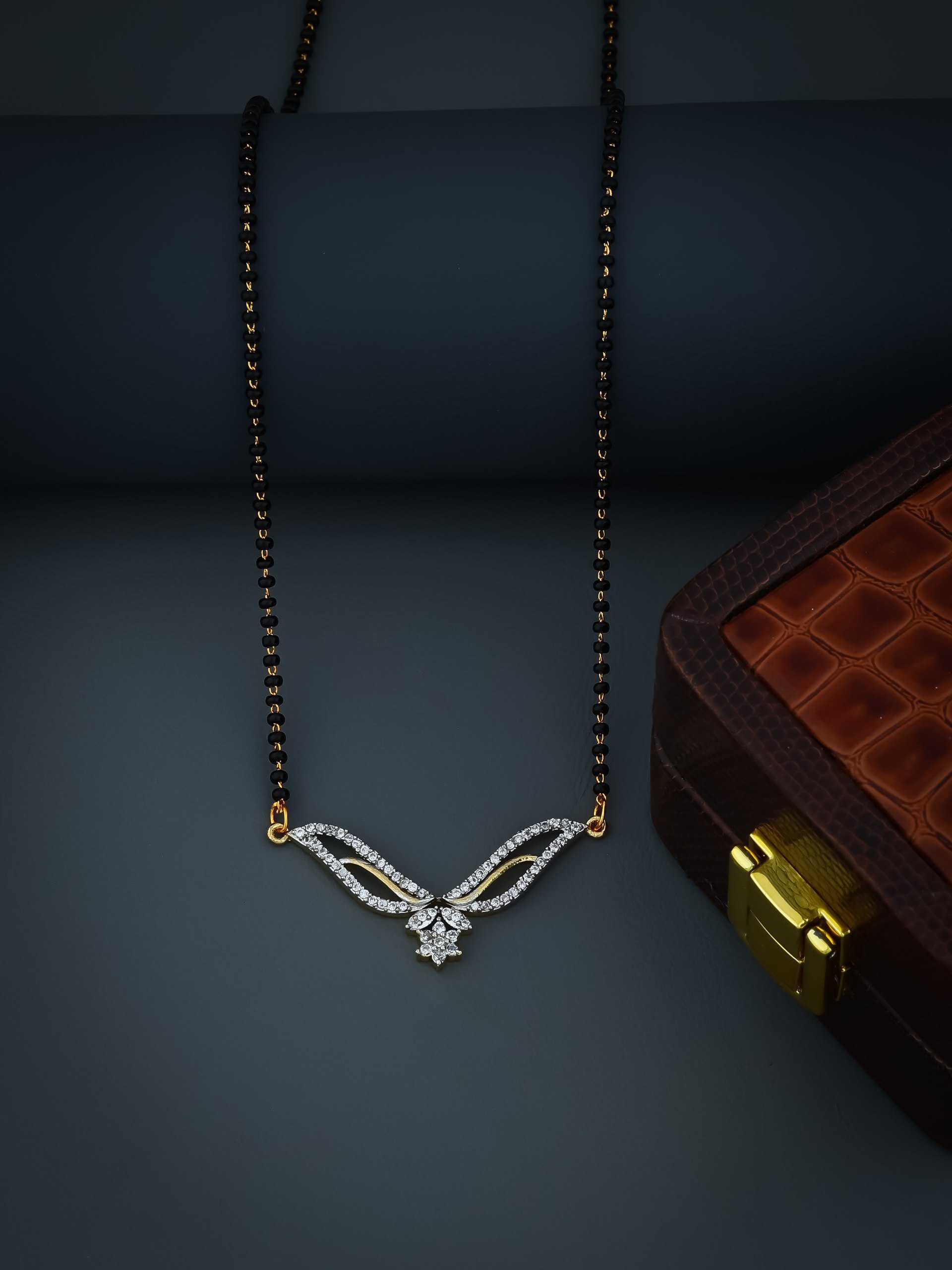 Ynf Brass KESH191 BITTU Womens Jewellery Wholesale Mangalsutras AD Diamond Necklace Pendant Buti Manufacturer - Jewellery Export