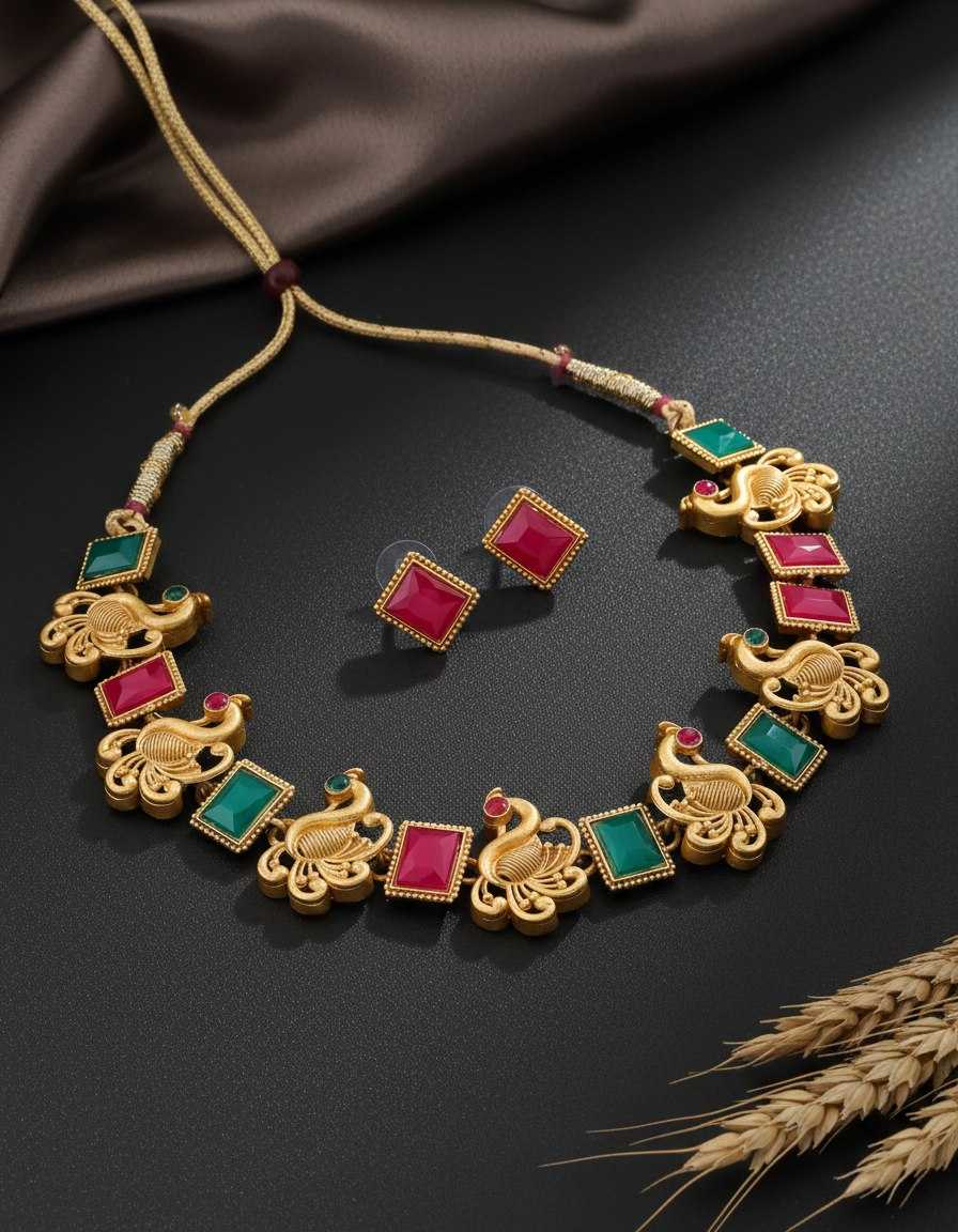 Ynf Brass KESH191 RAHUL Womens Jewellery Wholesale Fancy Mala Necklaces Necklaces Set Party Wear Jewelry Manufacturer - Jewellery Export