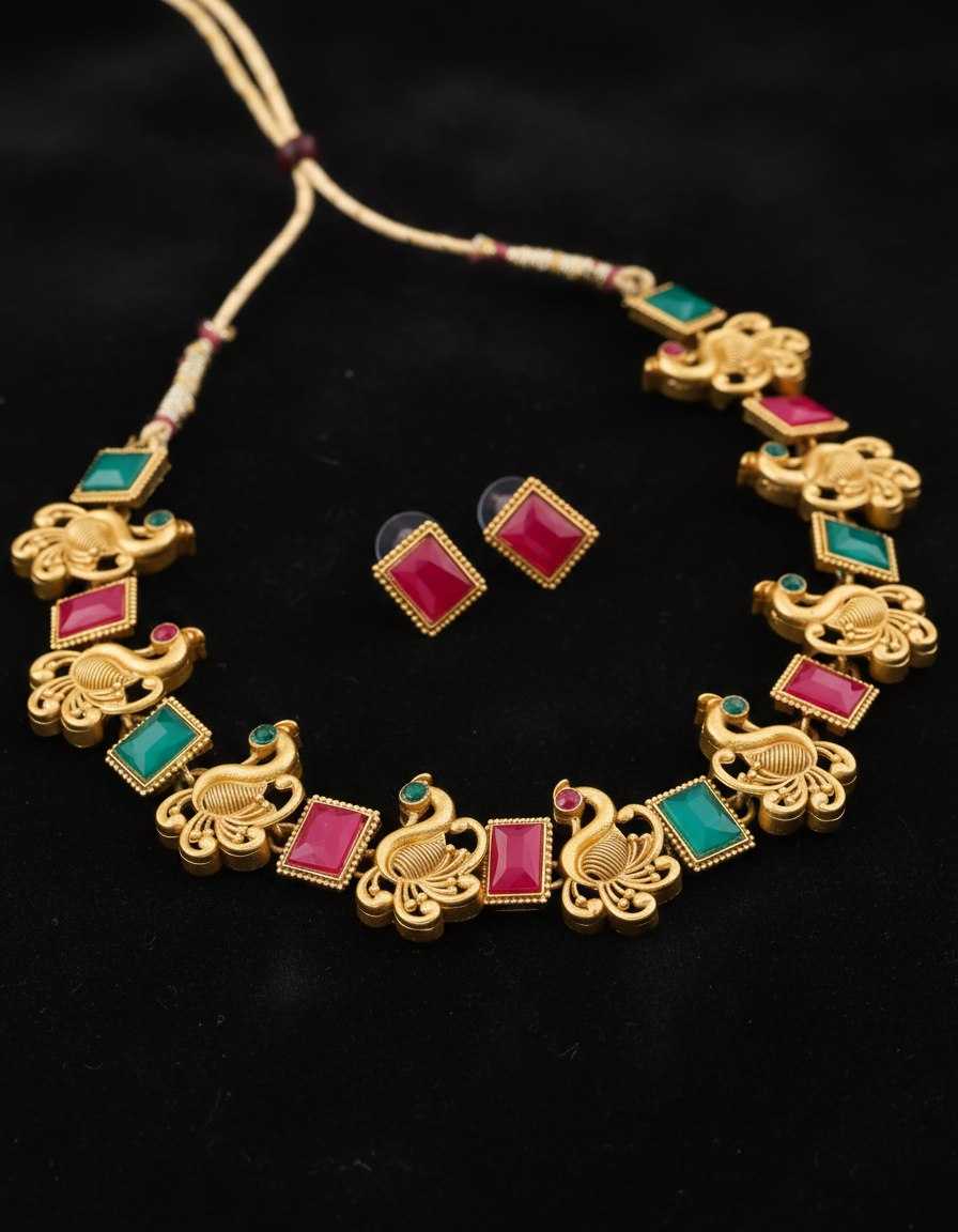 Ynf Brass KESH191 RAHUL Womens Jewellery Wholesale Fancy Mala Necklaces Necklaces Set Party Wear Jewelry Manufacturer - Jewellery Export