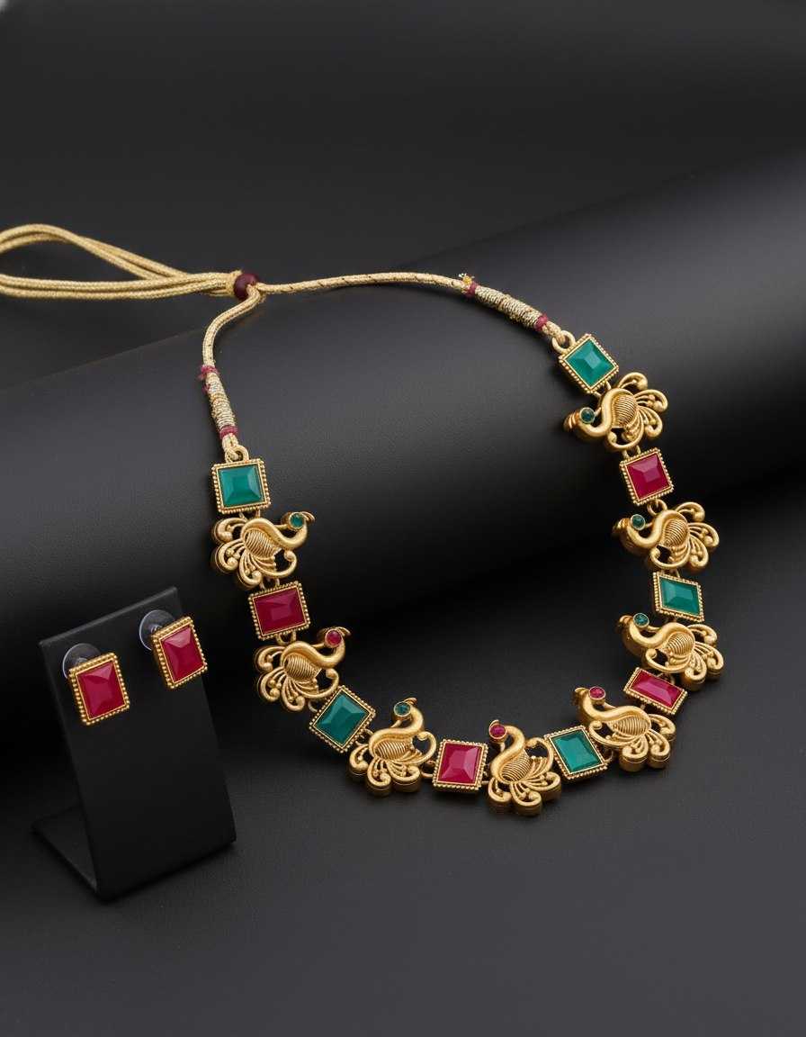 Ynf Brass KESH191 RAHUL Womens Jewellery Wholesale Fancy Mala Necklaces Necklaces Set Party Wear Jewelry Manufacturer - Jewellery Export