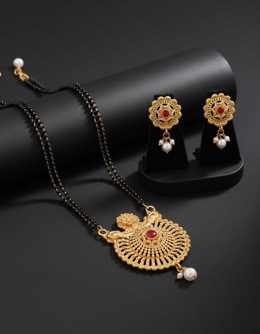 Ynf Brass KESH191 VIVEK Womens Jewellery Wholesale Mangalsutras Artificial Pendant Set Party Wear Jewelry Manufacturer - Jewellery Export