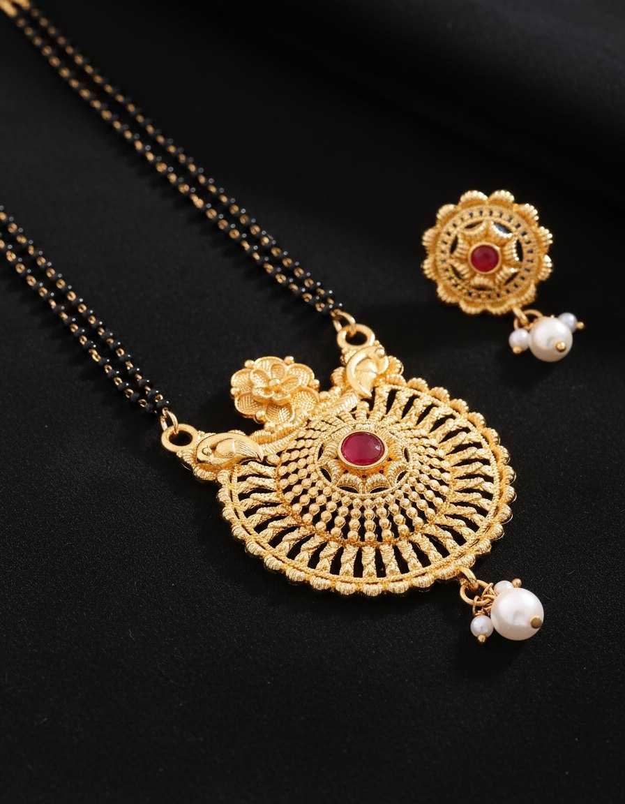 Ynf Brass KESH191 VIVEK Womens Jewellery Wholesale Mangalsutras Artificial Pendant Set Party Wear Jewelry Manufacturer - Jewellery Export