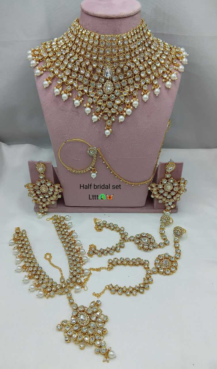 Ynf Brass KESH494 1 Womens Jewellery Wholesale Bridal Jewelry Sets Jhumka Earrings Party Wear Jewelry Manufacturer - Jewellery Export