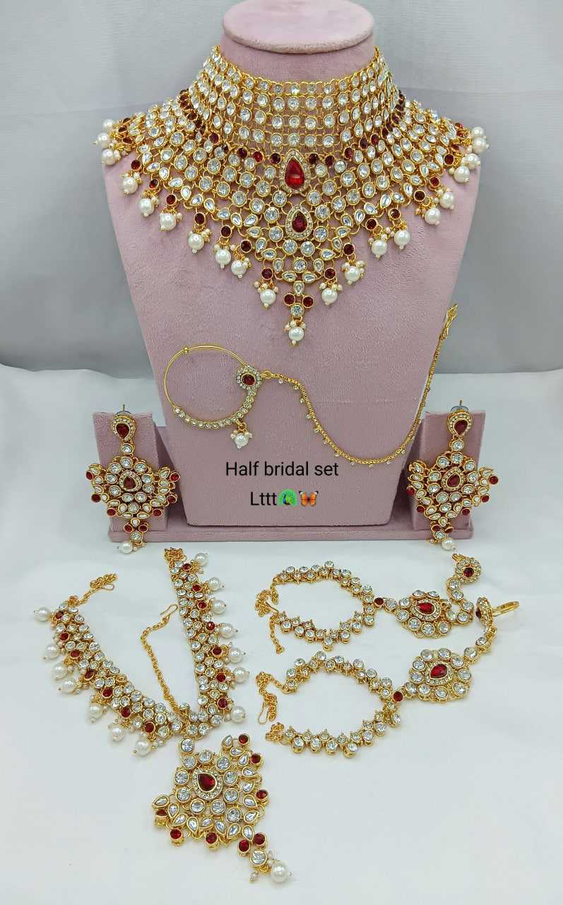 Ynf Brass KESH494 1 Womens Jewellery Wholesale Bridal Jewelry Sets Jhumka Earrings Party Wear Jewelry Manufacturer - Jewellery Export