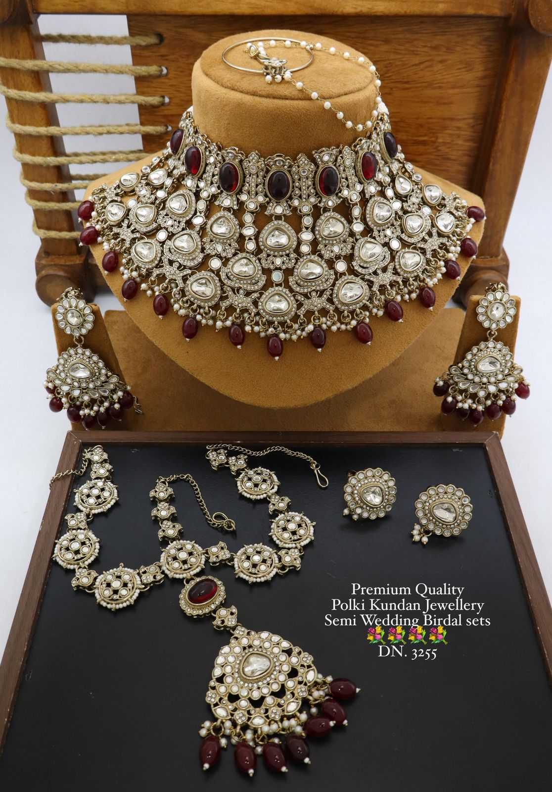 Ynf Brass KESH494 1 Womens Jewellery Wholesale Bridal Jewelry Sets Temple Jewelry Stone Studded Jewelry Manufacturer - Jewellery Export