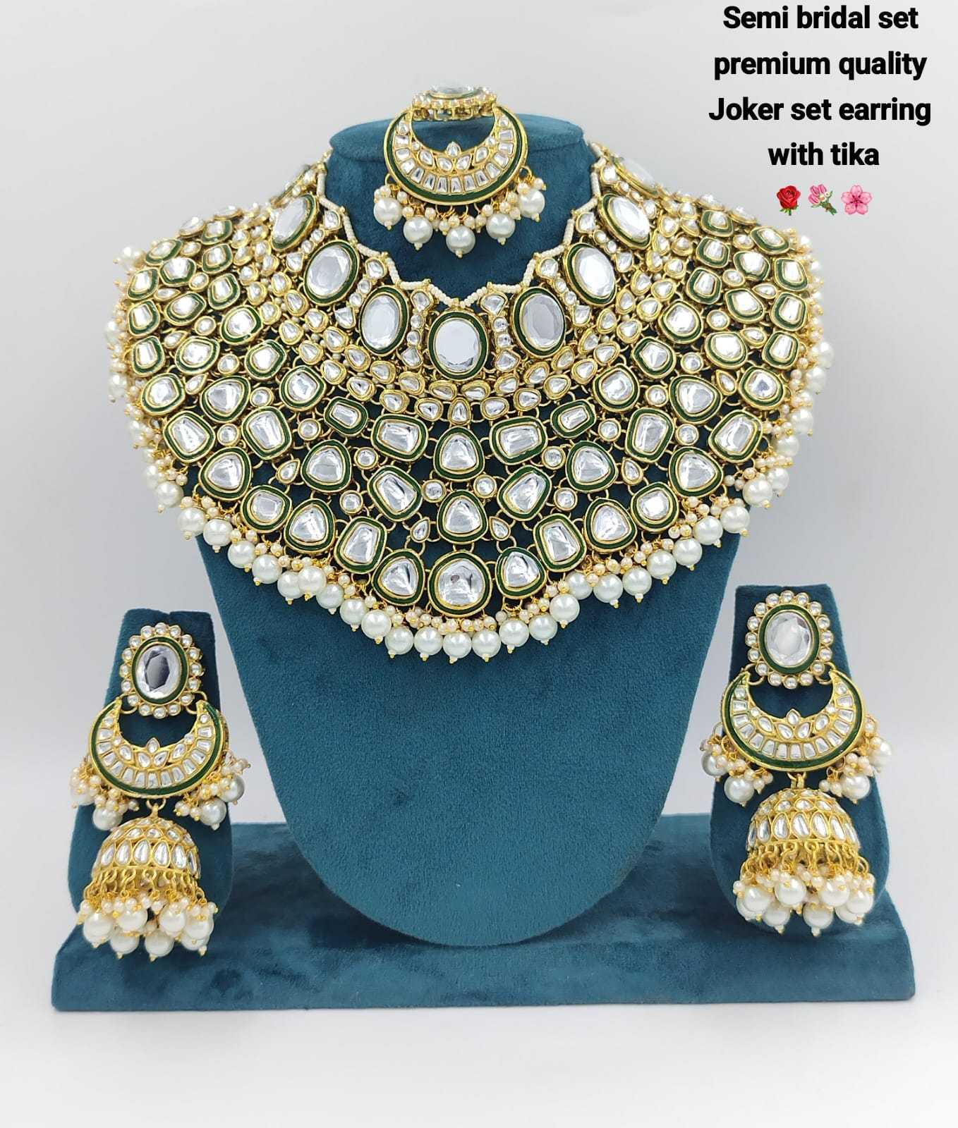 Ynf Brass KESH494 1 Womens Jewellery Wholesale Bridal Jewelry Sets Traditional Jewelry Long Earrings Manufacturer - Jewellery Export