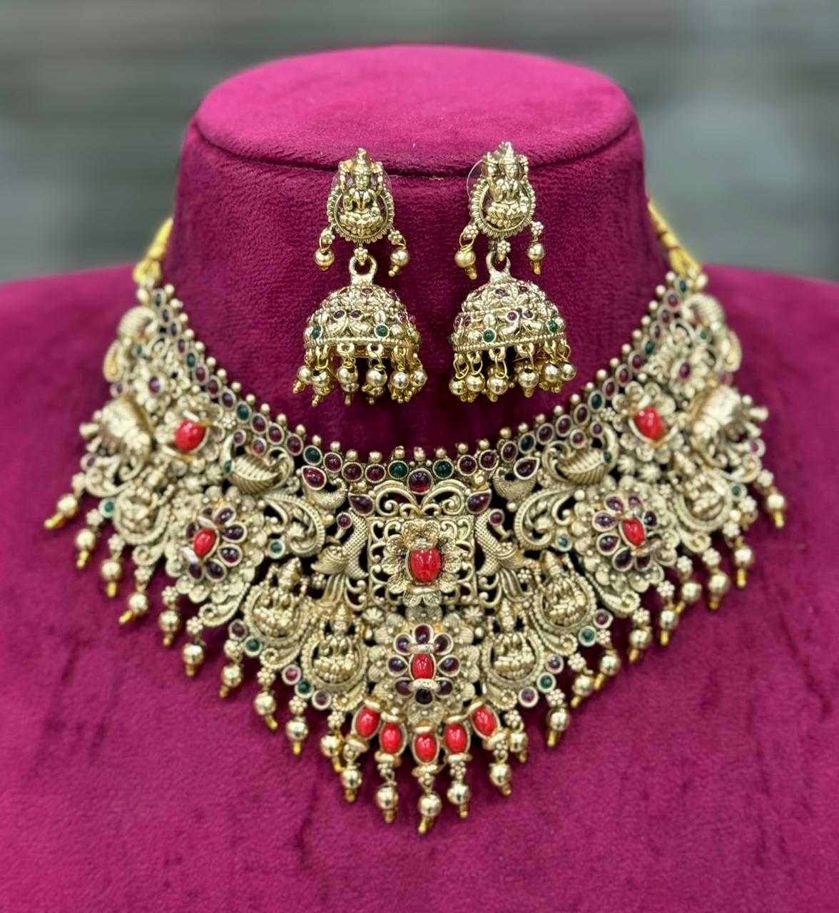 Ynf Brass KESH494 1 Womens Jewellery Wholesale Fancy Mala Necklaces Fancy Earrings Bridal Jewelry Sets Manufacturer - Jewellery Export