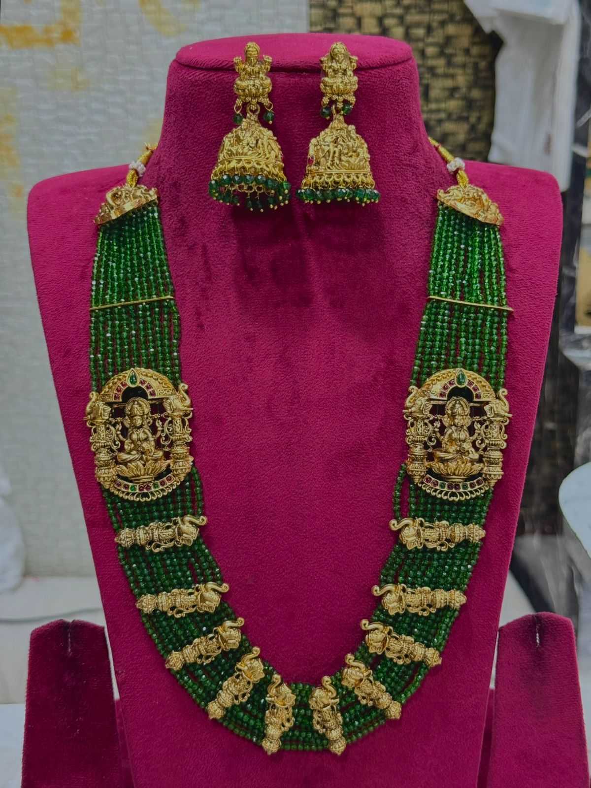 Ynf Brass KESH494 1 Womens Jewellery Wholesale Golden Necklace Set Bridal Jewelry Sets Traditional Jewelry Manufacturer - Jewellery Export