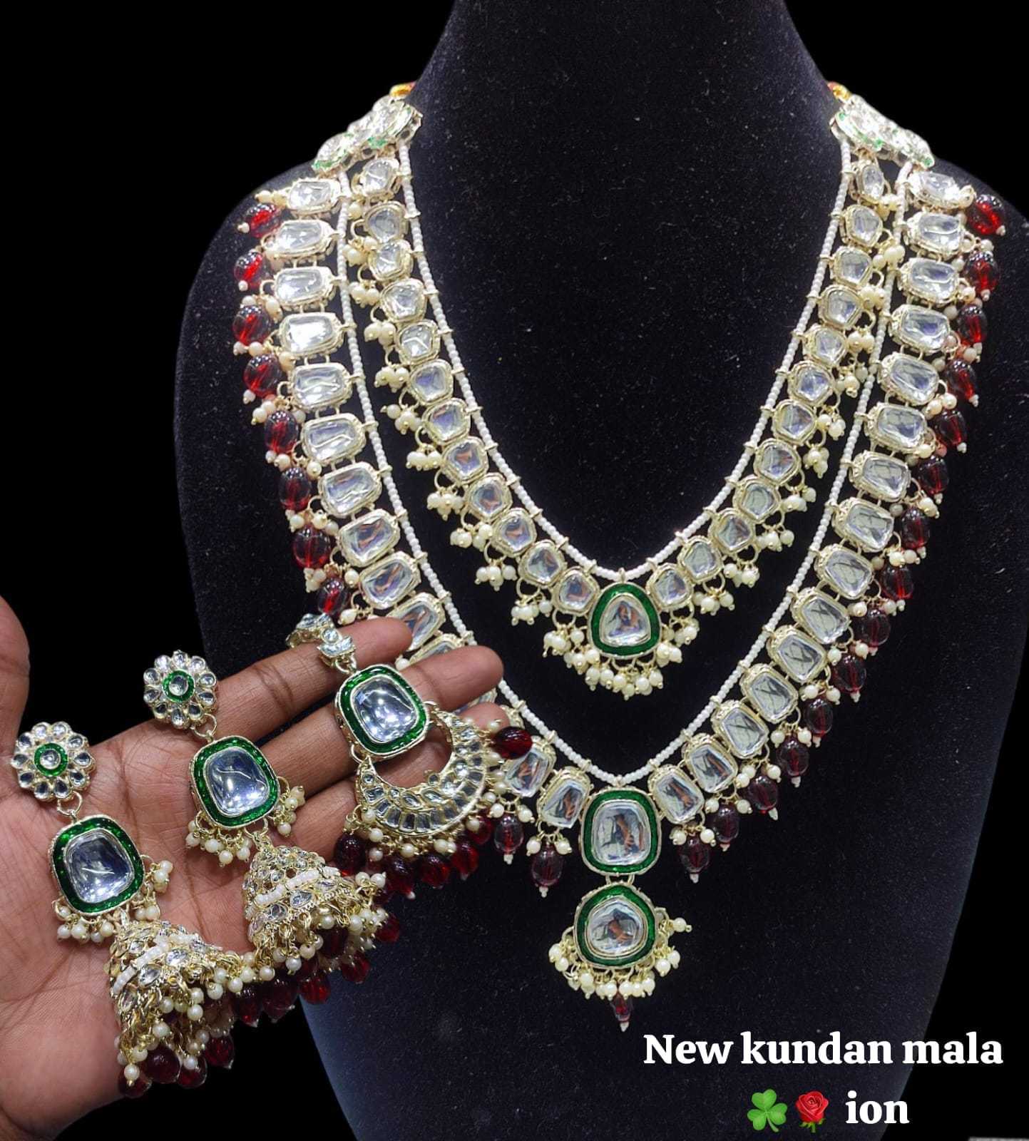 Ynf Brass KESH494 1 Womens Jewellery Wholesale Kundan Necklace Set Golden Necklace Set Traditional Jewelry Manufacturer - Jewellery Export