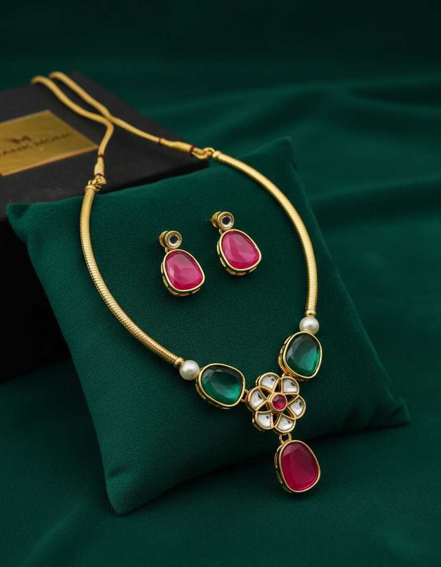 Ynf Fancy KESH191 NECKLACE Womens Jewellery Wholesale Pearl Necklace Set Fashion Necklace Party Wear Jewelry Manufacturer - Jewellery Export