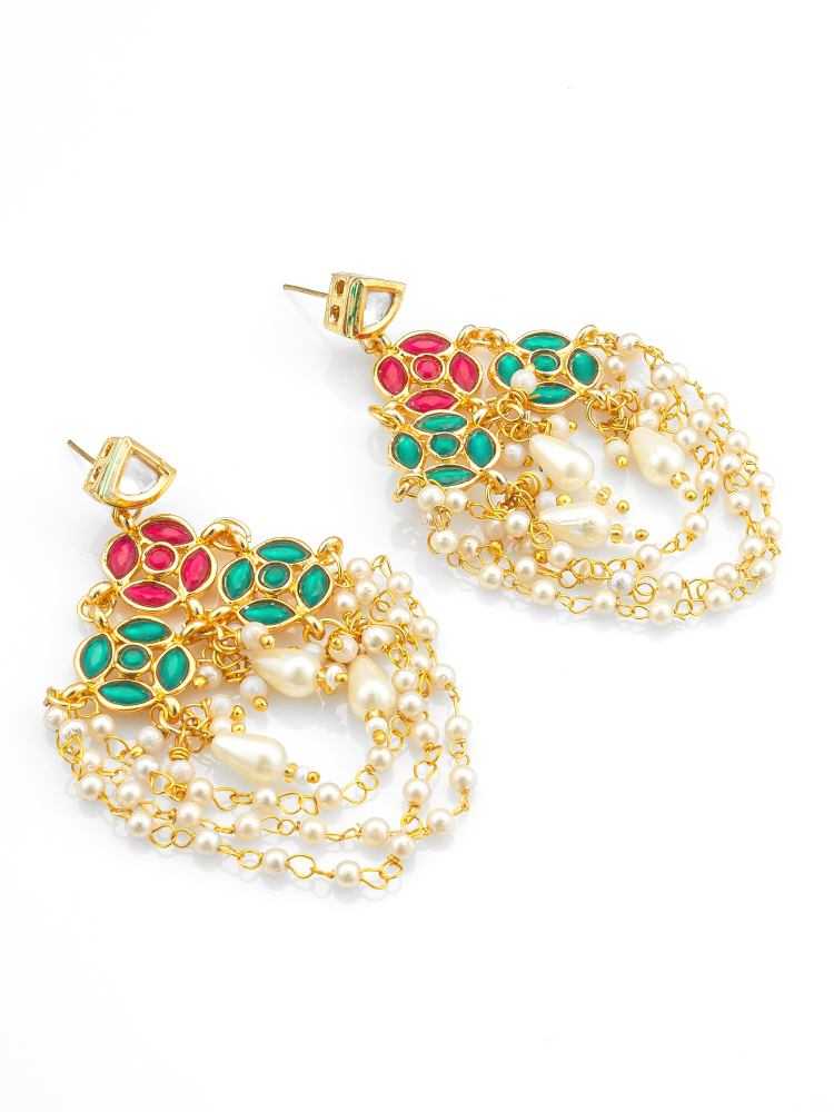 Ynf Alloy KESH105 ER4147 Womens Jewellery Wholesale Fancy Earrings Kundan Earrings Artificial Earring Manufacturer - Jewellery Export