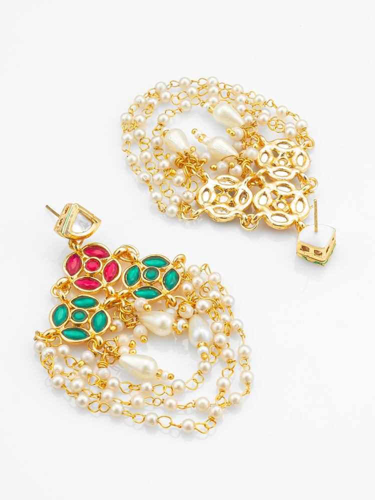 Ynf Alloy KESH105 ER4147 Womens Jewellery Wholesale Fancy Earrings Kundan Earrings Artificial Earring Manufacturer - Jewellery Export