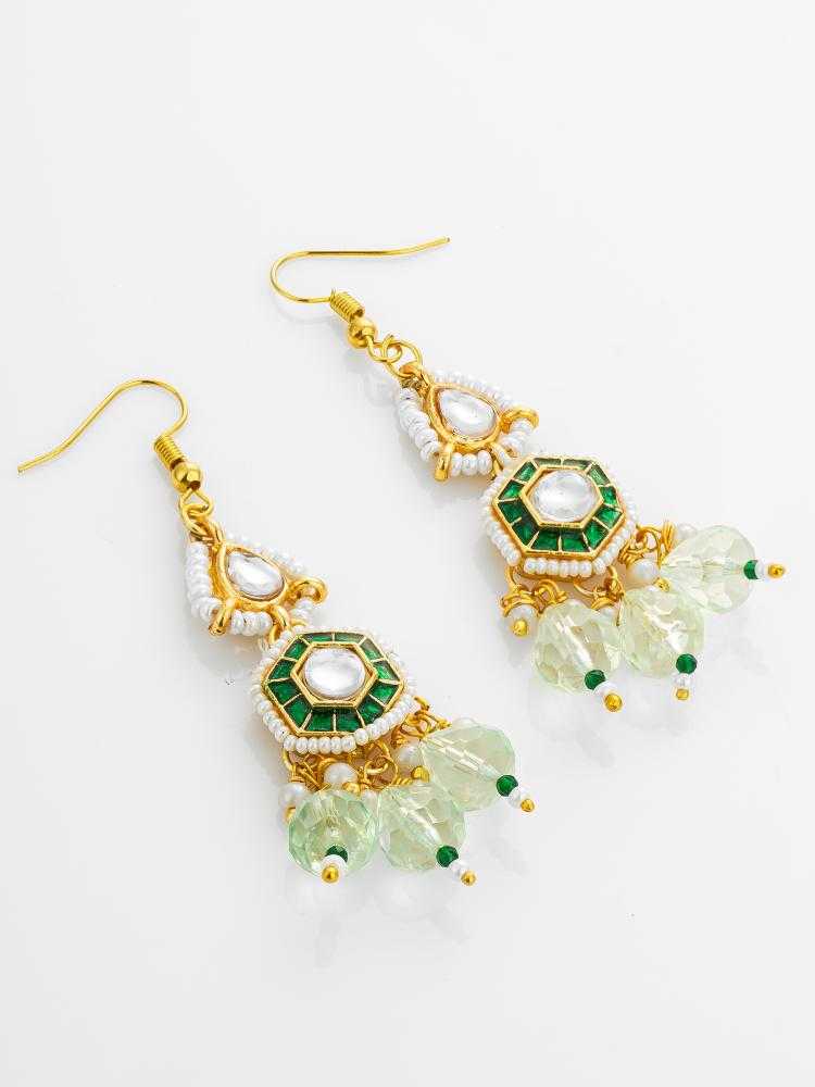 Ynf Alloy KESH105 ER4160 Womens Jewellery Wholesale Fancy Earrings Oxidized Earrings Kundan Earrings Manufacturer - Jewellery Export