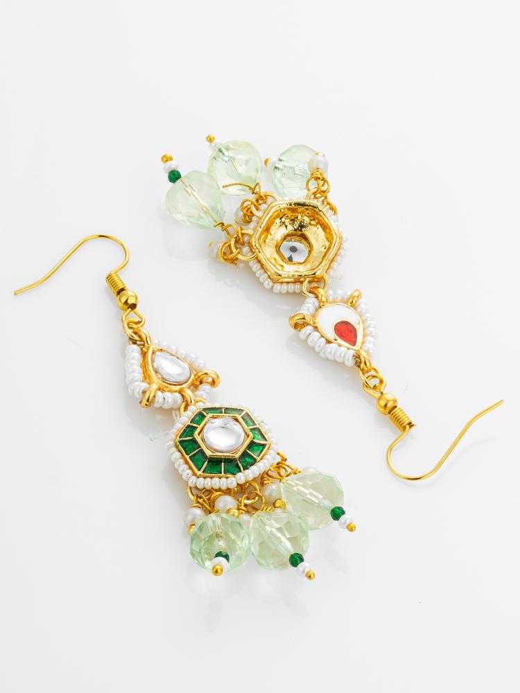 Ynf Alloy KESH105 ER4160 Womens Jewellery Wholesale Fancy Earrings Oxidized Earrings Kundan Earrings Manufacturer - Jewellery Export