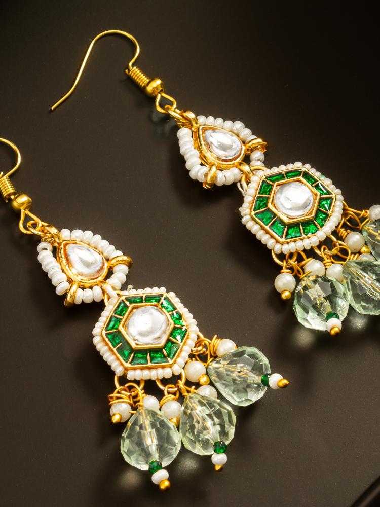 Ynf Alloy KESH105 ER4160 Womens Jewellery Wholesale Fancy Earrings Oxidized Earrings Kundan Earrings Manufacturer - Jewellery Export