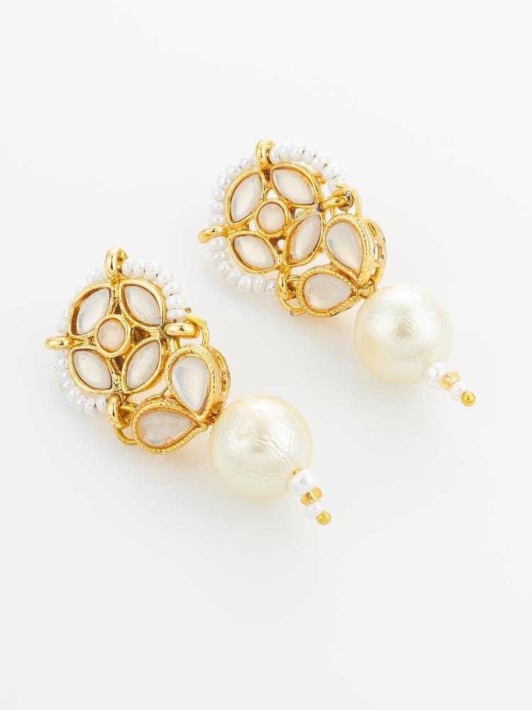 Ynf Alloy KESH105 ER4164 Womens Jewellery Wholesale Fancy Earrings Oxidized Earrings Kundan Earrings Manufacturer - Jewellery Export
