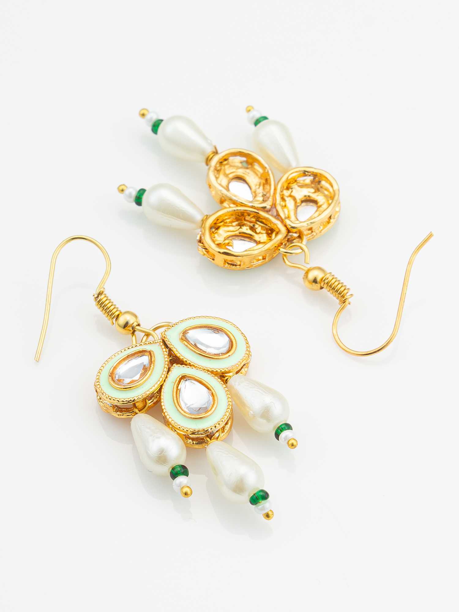 Ynf Alloy KESH105 ER4166 Womens Jewellery Wholesale Fancy Earrings AD Diamond Earring Kundan Earrings Manufacturer - Jewellery Export