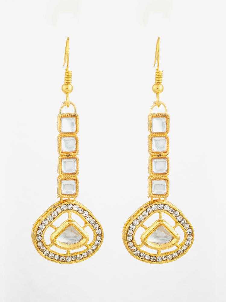 Ynf Alloy KESH105 ER4169 Womens Jewellery Wholesale Fancy Earrings AD Diamond Earring Long Earrings Manufacturer - Jewellery Export