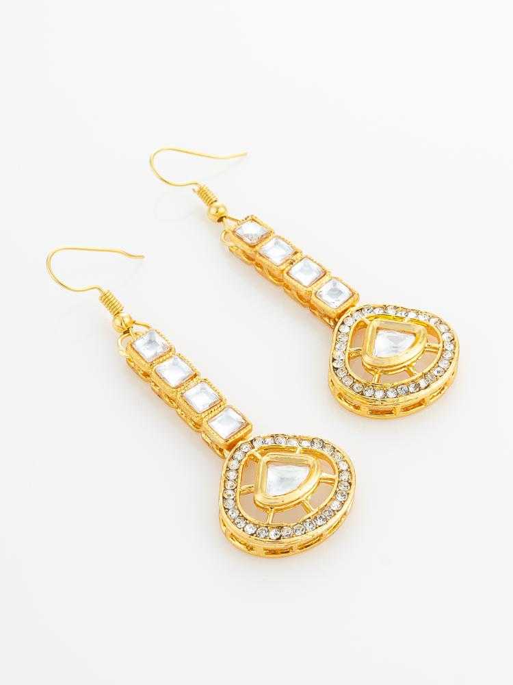 Ynf Alloy KESH105 ER4169 Womens Jewellery Wholesale Fancy Earrings AD Diamond Earring Long Earrings Manufacturer - Jewellery Export
