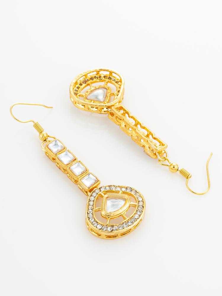 Ynf Alloy KESH105 ER4169 Womens Jewellery Wholesale Fancy Earrings AD Diamond Earring Long Earrings Manufacturer - Jewellery Export