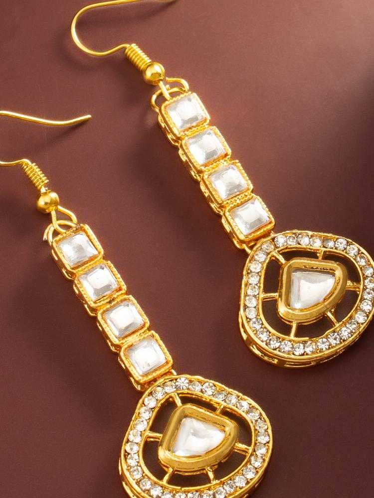 Ynf Alloy KESH105 ER4169 Womens Jewellery Wholesale Fancy Earrings AD Diamond Earring Long Earrings Manufacturer - Jewellery Export