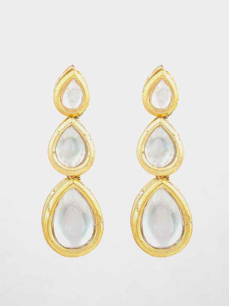 Ynf Alloy KESH105 ER4194 Womens Jewellery Wholesale Fancy Earrings Oxidized Earrings Kundan Earrings Manufacturer - Jewellery Export