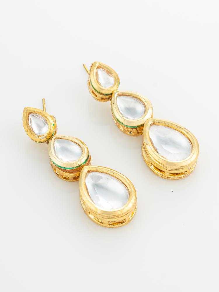 Ynf Alloy KESH105 ER4194 Womens Jewellery Wholesale Fancy Earrings Oxidized Earrings Kundan Earrings Manufacturer - Jewellery Export