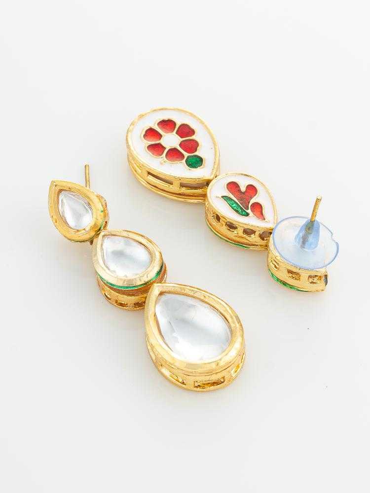 Ynf Alloy KESH105 ER4194 Womens Jewellery Wholesale Fancy Earrings Oxidized Earrings Kundan Earrings Manufacturer - Jewellery Export