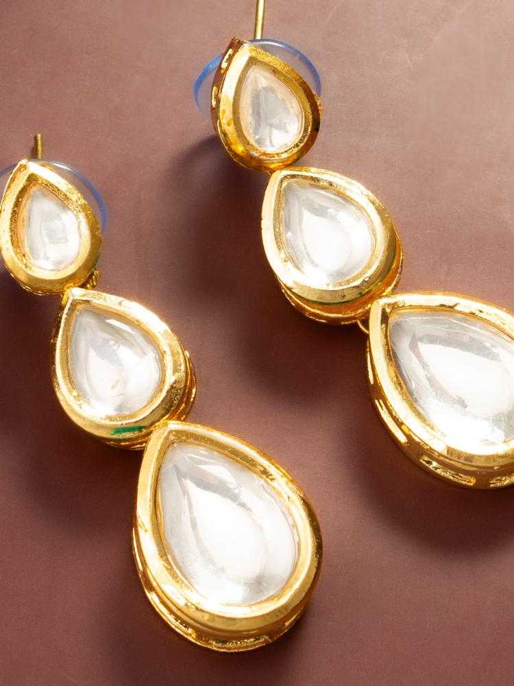Ynf Alloy KESH105 ER4194 Womens Jewellery Wholesale Fancy Earrings Oxidized Earrings Kundan Earrings Manufacturer - Jewellery Export