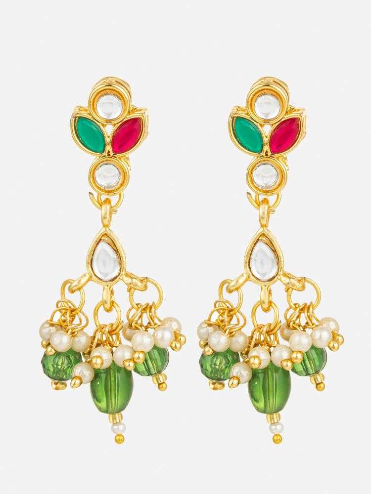 Ynf Alloy KESH105 ER4196 Womens Jewellery Wholesale Fancy Earrings Kundan Earrings Jhumka Earrings Manufacturer - Jewellery Export
