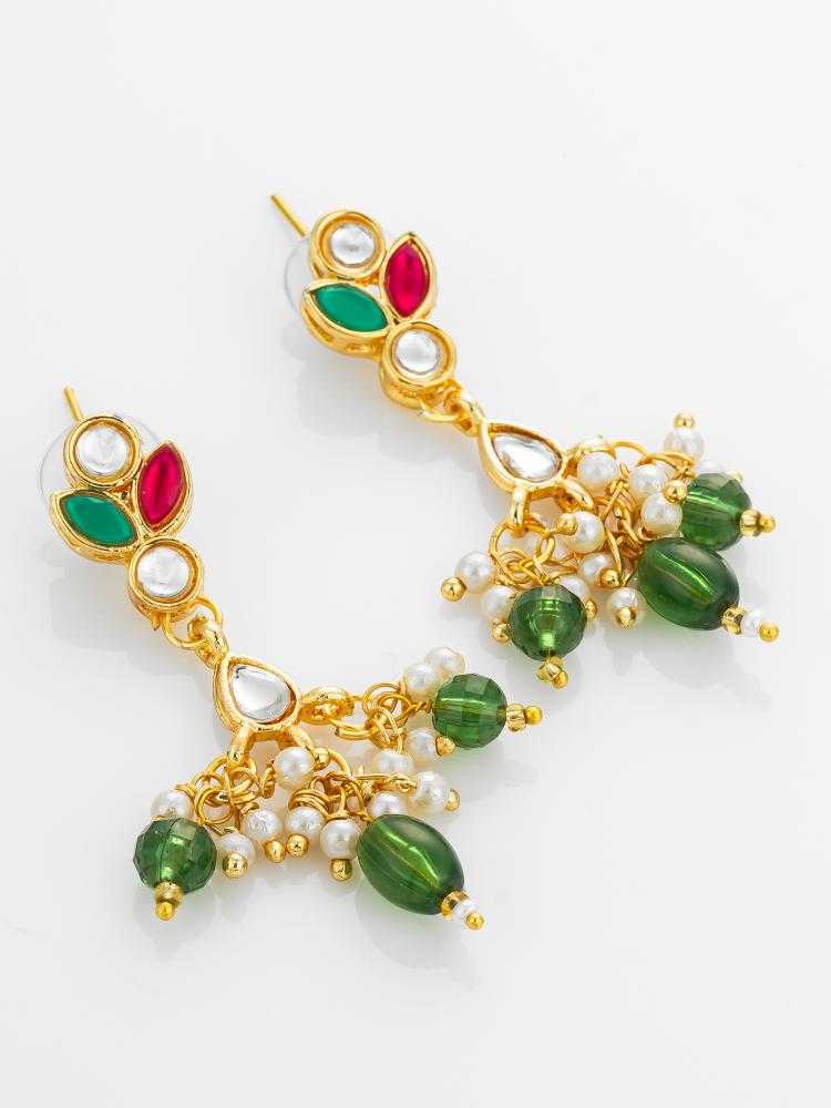 Ynf Alloy KESH105 ER4196 Womens Jewellery Wholesale Fancy Earrings Kundan Earrings Jhumka Earrings Manufacturer - Jewellery Export