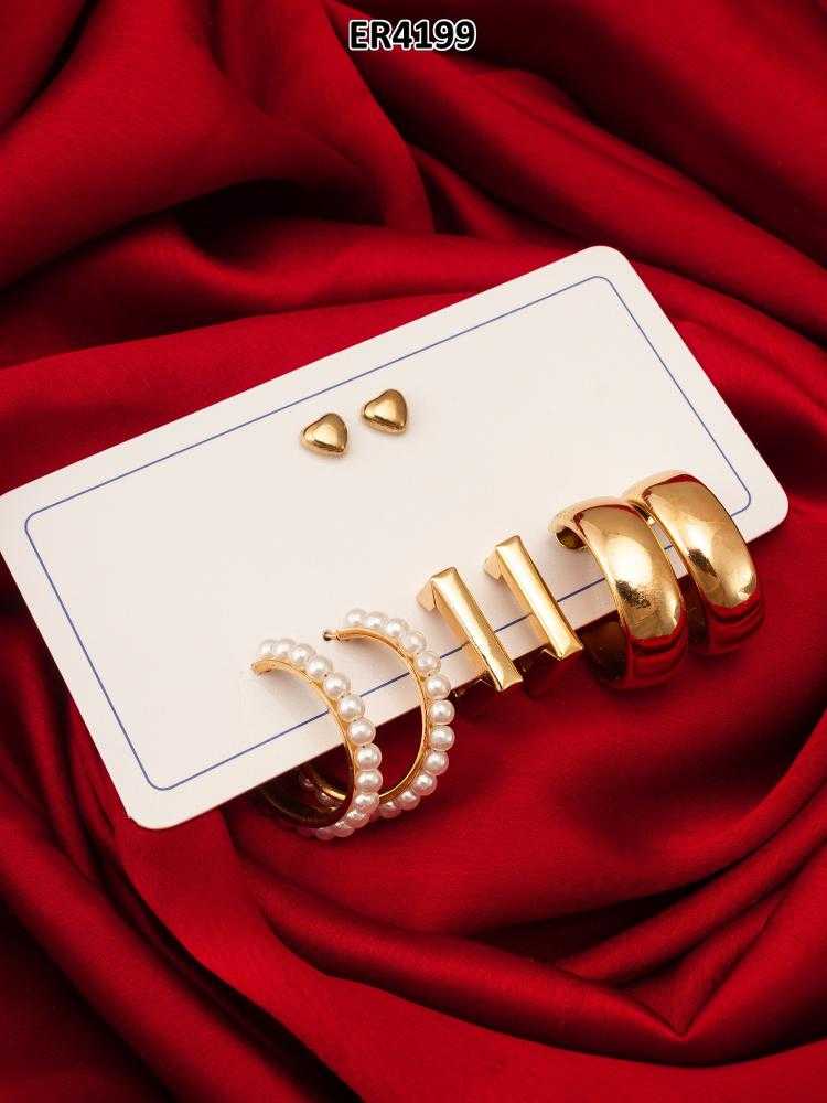 Ynf Alloy KESH105 ER4199 Womens Jewellery Wholesale Hoop Earrings Manufacturer - Jewellery Export
