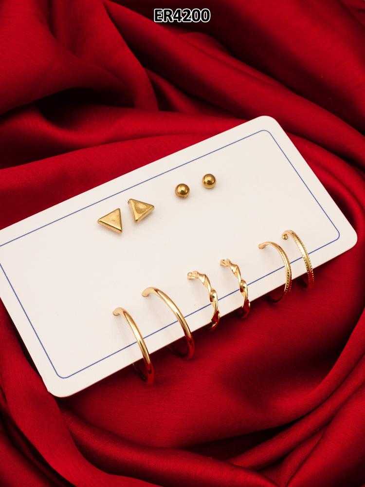 Ynf Alloy KESH105 ER4200 Womens Jewellery Wholesale Hoop Earrings Manufacturer - Jewellery Export