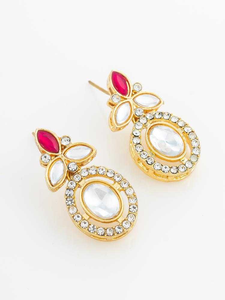 Ynf Alloy KESH105 ER4207 Womens Jewellery Wholesale Kundan Earrings Stud Earrings Manufacturer - Jewellery Export