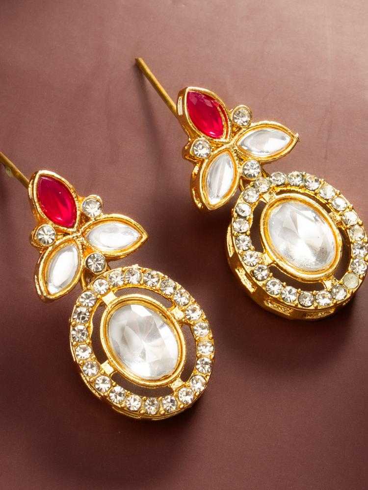 Ynf Alloy KESH105 ER4207 Womens Jewellery Wholesale Kundan Earrings Stud Earrings Manufacturer - Jewellery Export