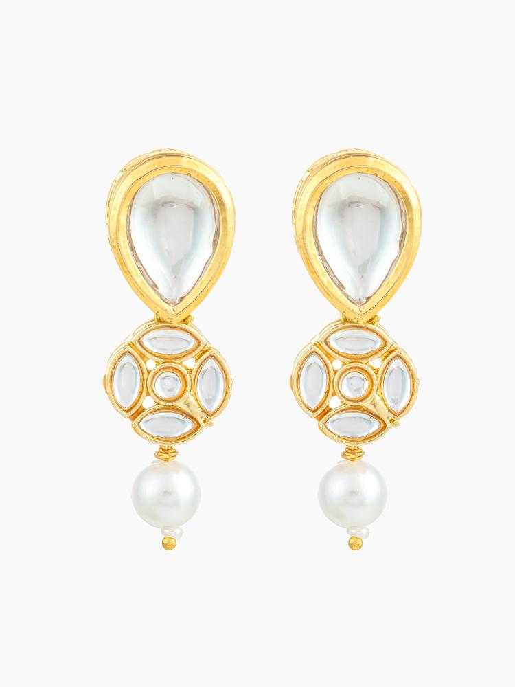 Ynf Alloy KESH105 ER4208 Womens Jewellery Wholesale Fancy Earrings Oxidized Earrings Kundan Earrings Manufacturer - Jewellery Export