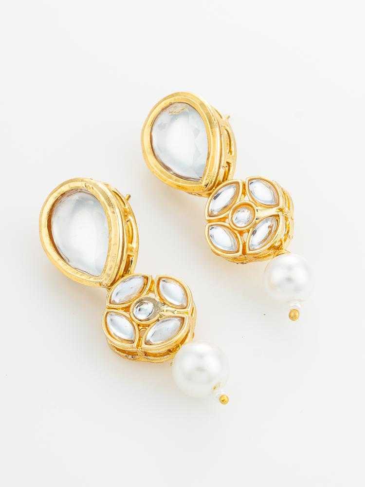 Ynf Alloy KESH105 ER4208 Womens Jewellery Wholesale Fancy Earrings Oxidized Earrings Kundan Earrings Manufacturer - Jewellery Export