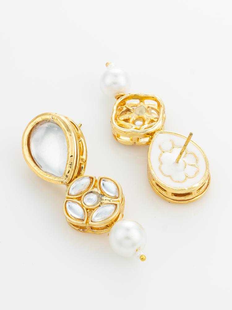 Ynf Alloy KESH105 ER4208 Womens Jewellery Wholesale Fancy Earrings Oxidized Earrings Kundan Earrings Manufacturer - Jewellery Export