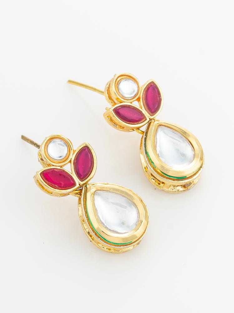 Ynf Alloy KESH105 ER4209 Womens Jewellery Wholesale Kundan Earrings Stud Earrings Manufacturer - Jewellery Export