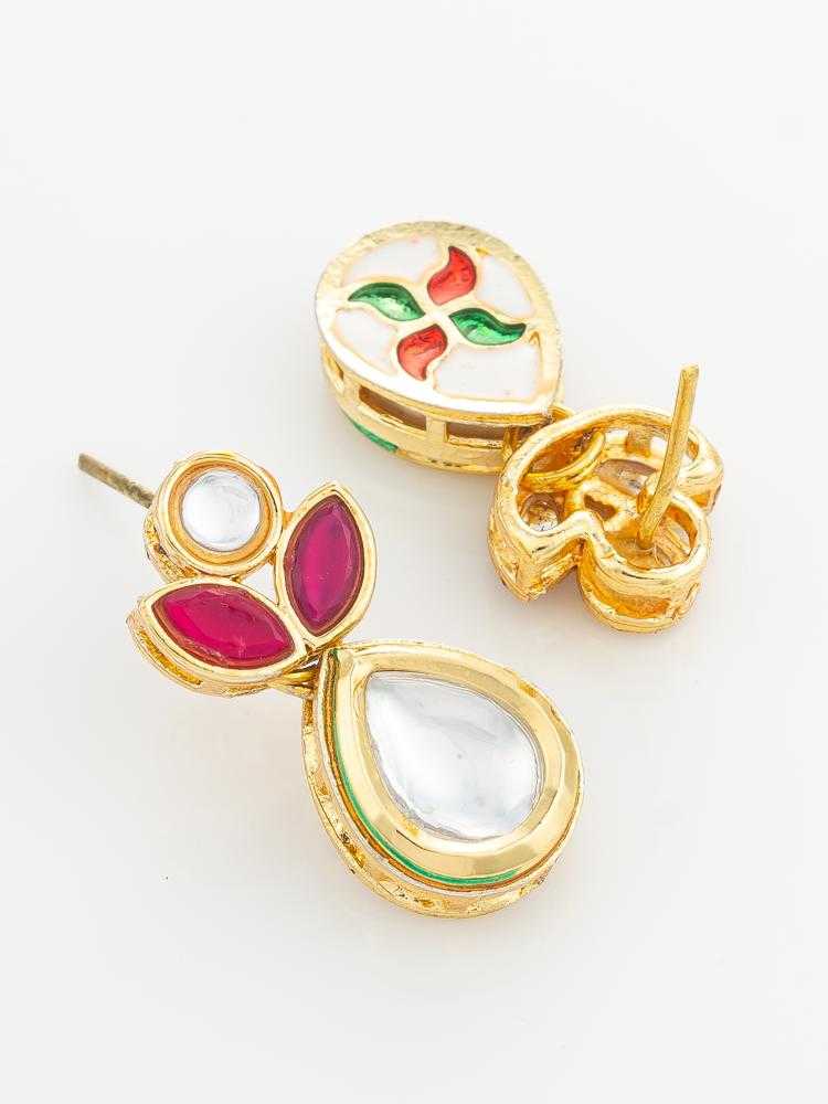 Ynf Alloy KESH105 ER4209 Womens Jewellery Wholesale Kundan Earrings Stud Earrings Manufacturer - Jewellery Export